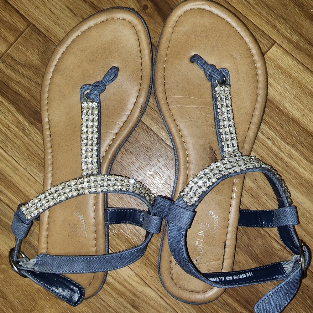 Denim sandals